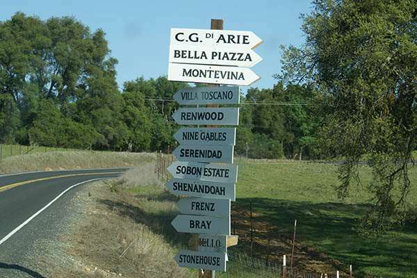 Slide image 32 of signs with different winery estates