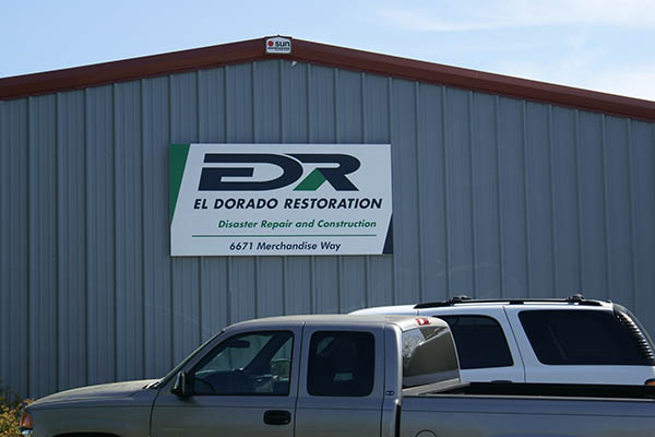First slide image El Dorado Restoration sign