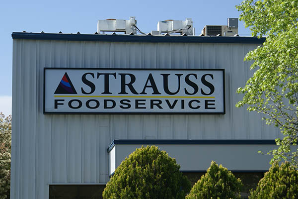 Fifth slide image Strauss Food Service sign