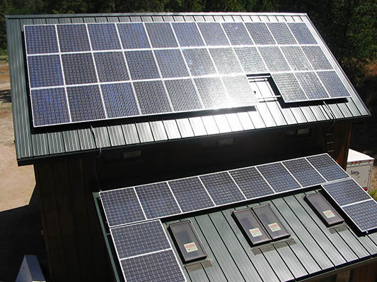 Slide image 10b roof mounted solar panels finished