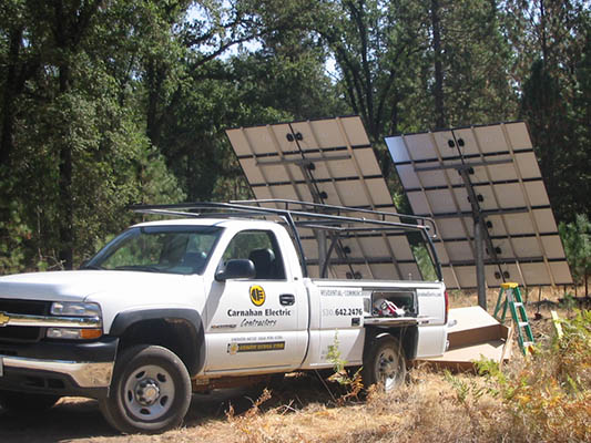 Slide image 12b pole mounted solar panels