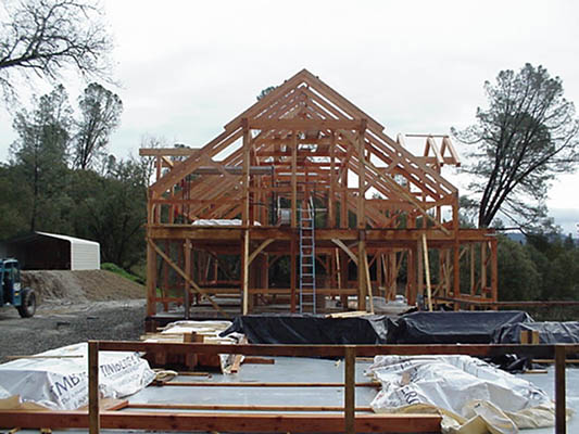 Slide image 15a whole house wiring different angle of picture of house frame before siding is put on